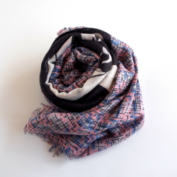 【YARNZ NEWYORK】15SS/ヤーンズ Celfie カシミア50%・シルク50%　カシミヤストール 大判　ストール/Black・黒/セルフィー/ヤーンツ★送料無料