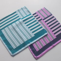 【FRATELLI LUIGI】フラテッリ ルイージ シルク スカーフ 68×68 正方形 大判 ストライプ バンダナ 夏 春 春夏 紫外線 silk メンズ レディース おしゃれ ブランド 夏用 ストール ピンク グリーン 絹 100% uv UVカット イタリア製 冷房対策 【送料無料】