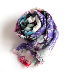 【YARNZ】14SS/ヤーンズBlossom カシミア70%・シルク30%　カシミヤストール 大判　ストール/Pink/Teal/ヤーンツ★送料無料
