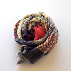【YARNZ NEWYORK】16SS ヤーンズ STANDARD FORM Handloom  手織り機 コットン100%　大判 ストール ヤーンツ★送料無料