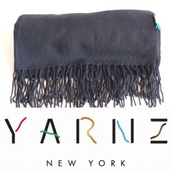 【YARNZ】2013HOLIDAY/ヤーンズ BLACK  カシミア/ウールストール 黒　超　大判の厚手ストール（95×210）/ヤーンツ★送料無料