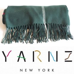 【YARNZ】2013HOLIDAY/ヤーンズ Window Pane/ カシミア/ウールストール 超 大判の厚手ストール/ヤーンツ/グリーン・チェック★送料無料