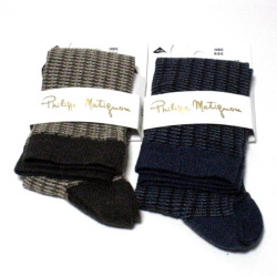 【フィリップマティグノン（Philippe matignon)】OMBREインポート ハイソックス★メール便対応