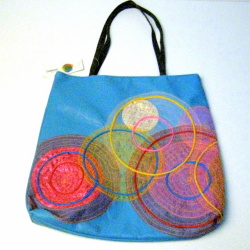 【ZABEDE】ザベーデのハンドメイド/トートバッグ タイブランドのパッチワークのハンドメイドのトートバッグ