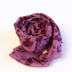 【コットンストール】綿ストール/綿100％50cm×180ｃｍグレー/ベージュ/パープル★メール便対応