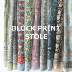 コットン ストール 大判 インド綿 ブロックプリント 花柄 ボタニカル エスニック アジアン ハンドメイド 木版プリント マルチクロス 綿100 夏用 春 春夏 春物 夏 おしゃれ 110×180cm 日焼け 冷房対策 コットンストール レディース★メール便対応