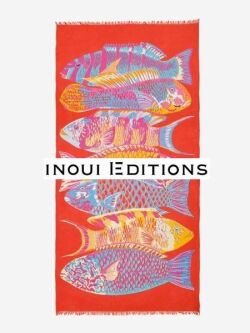 【INOUI EDITIONS】 イヌイエディションズ コットン 大判 ストール TANGO 魚 薄手 春 春夏 夏 レディース メンズ おしゃれ ブランド 夏用ストール ショール FISH 綿100 ロング 紫外線 uv UVカット フランスデザイン 冷房対策 【inouitoosh】イヌイトゥーシュ【送料無料】
