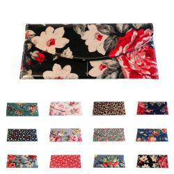 【カードケース】花柄 フラワー バラ スター アニマル柄 薄い財布 長財布 ロングウォレット 小銭いれ 付き Card Wallet レディース★メール便対応