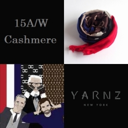 訳あり【YARNZ】15AW/ヤーンズ Three Wise カシミア・ウール　カシミヤウール ストール 大判　大判ストール カシミアスカーフ/Black/ヤーンツ★送料無料