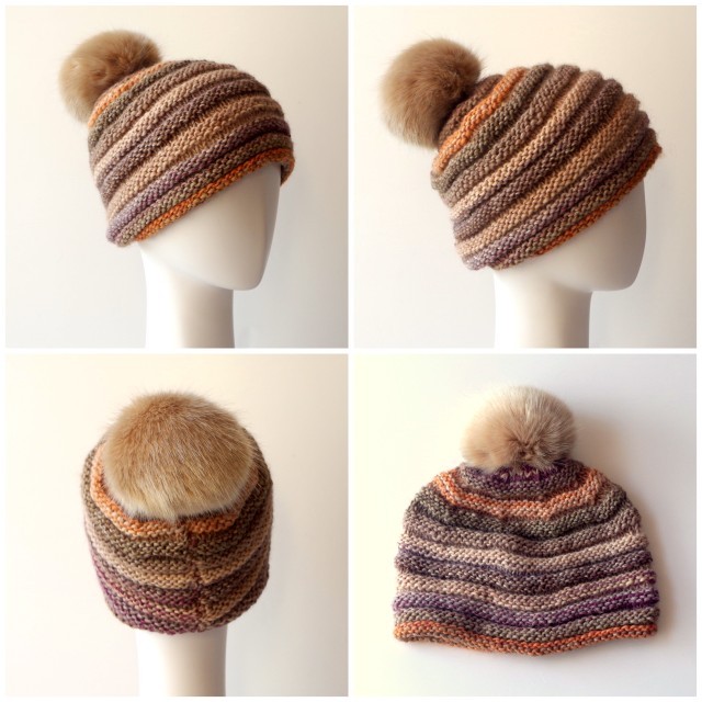 grevi ボンボンニット グレヴィのニット帽 ニットキャップ ポンポン付