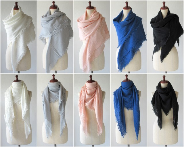 オーガニックコットン ストール 大判 オーガニック コットン スカーフ  