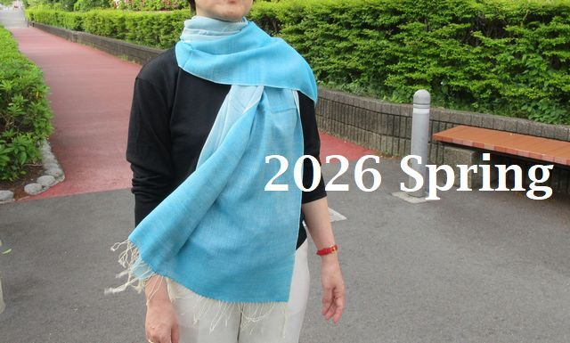 FRATELLI LUIGI】フラテッリ ルイージ シルク コットン スカーフ 大判