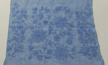 リネン ストール 大判 刺繍 春 春物 スカーフ 麻 花柄 Chunni 夏