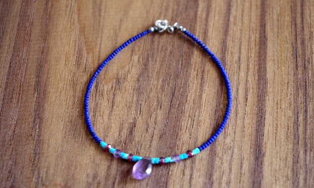 アメジスト ブレスレット】天然石のプチジュエリー ラピス/アメシスト