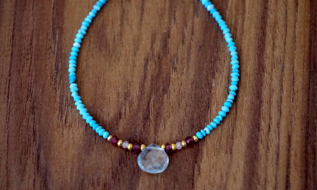ブルートパーズ ブレスレット】天然石のプチジュエリー ターコイズ