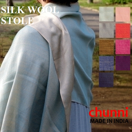 ストール シルク ウール 大判 リバーシブル 秋冬 大判ストール 春 春夏