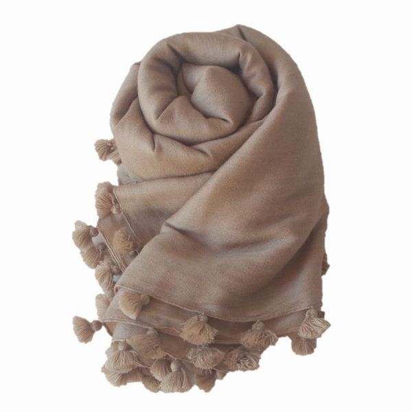 ポンポン ストール ウール シルク 大判 秋 秋冬 春 POMPOM UV UVカット