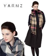 【YARNZ】14AW/ヤーンズ Tartan/タータン・タータンチェック・カシミアとウール・カシミヤ ストール 大判　厚手のチェック/ヤーンツ★送料無料