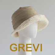 グレヴィ帽子  レインハット 春 秋冬 greviのウォータープルーフの帽子 ベージュ firenze イタリア 直輸入 ハット フィレンツェ★送料無料
