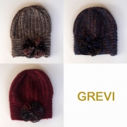 グレヴィ GREVI グレヴィ 帽子 ハット ニット帽子 ニットキャップ ニット帽 レディース 防寒 リボン 付 おしゃれ帽子 Firenze イタリア製  ハット フィレンツェ★送料無料