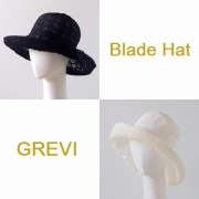 【GREVI グレヴィ】折りたたみ帽子 透かし 花柄 おしゃれ帽子 レース 涼しい ブレードハット 黒 白 つば広  イタリア直輸入★送料無料