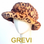 グレヴィ ブランド GREVI グレヴィ帽子 ハット フェイクファー ヒョウ柄 アニマル柄 レオパード フェイク ファー エコファー レディース おしゃれ帽子 秋冬 冬 春 イタリア製 Firenze★送料無料
