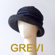 グレヴィ GREVI グレヴィ帽子 ハット秋冬 ハリス ツィード レディース 千鳥格子 チェック おしゃれ帽子 イタリア製 firenze★送料無料