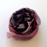 【YARNZ NEWYORK】16SS ヤーンズ Self Portraits カシミア50%・シルク50%　カシミヤストール 大判　スカーフ ヤーンツ Mauve Grey★送料無料