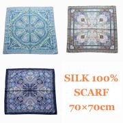 シルク スカーフ 大判 シルク100% 薄手 秋冬 春夏 大判 シルク100% 70-75×75cm 正方形 シルクスカーフ ストール おしゃれ ペイズリー柄 花柄 紫外線 冷房対策 大判スカーフ 絹 レディース メンズ SILK UVカット インド製 母の日 誕生日ギフト★メール便対応