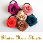【ヘアアクセサリー】ヘアゴム・バラ/ハンドメイド/かわいい・結婚式・2次会/オフィス/花・フラワー/手作り/ベージュ・ブラウン・ブルーグリーン・ピンク★メール便対応