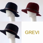 GREVI グレヴィ　帽子 防水 撥水  レインハット マニッシュ おしゃれ帽子 コットンハット 黒 紺 レンガ 綿100% フィレンツェ イタリア直輸入★送料無料