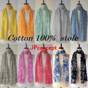 コットン ガーゼ ストール 和柄 大判 花柄 春 春夏 夏 綿ストール 綿100% 大判ストール タオルマフラー UVカット ★メール便対応