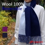 【マフラー カシミヤ】カシミヤマフラーの厚手のストール マフラー メンズ レディース ネイビー ホワイト 紺色  白 リバーシブル カシミアウール