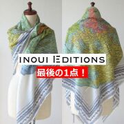 【INOUI EDITIONS】 イヌイ エディションズ MAPPEMONDE コットン シルク 大判 スカーフ 正方形 130×130 絹 22% 綿78% 世界 地図 ハート ストール 薄手 夏 春 春夏 レディース メンズ おしゃれ ブランド 夏用 uv UVカット フランスデザイン イヌイトゥーシュ