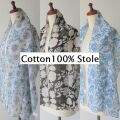 コットン ストール 小さめ ガーゼ マフラー ギフト 春 春物 夏 用 夏用 春夏 薄手 冷感 UVカット 冷房対策 花柄 フラワー 夏用ストール スカーフ 綿 100% コットンストール 小さめ UV 紫外線対策 インド綿 レディース★メール便対応