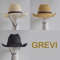 【GREVI  グレヴィ】メンズ＆レディース 中折れ ハット 紐付き ストローハット　麦わら帽子 UVカット 麦わら 帽子 テンガロンハット イタリア直輸入＜GREVI ブレード帽子公式ショップ＞★送料無料