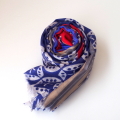 【YARNZ NEWYORK】17SS ヤーンズ Bows&Arrows カシミア70% シルク30%　カシミヤストール 大判　ストール Red Blue ヤーンツ★送料無料