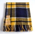 【YARNZ】15AW/ヤーンズ Oversized Tartan/STANDARD FORM 大判ストール チェックのストール 大判　厚手のウール・カシミアストール　ネイビー　イエロー　ヤーンツ★送料無料
