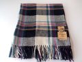 【YARNZ】16AW/ヤーンズ GINGHAM GRID Blanket STANDARD FORM 大判ストール チェック　ストール 大判　ウール カシミアストール ブルー 黒 ヤーンツ★送料無料