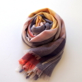 【YARNZ NEWYORK】16SS ヤーンズ STANDARD FORM マドラスチェック カシミア50%・シルク50%　カシミヤストール 大判 ストール ヤーンツ NAVY★送料無料