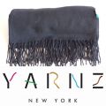 【YARNZ】2013HOLIDAY/ヤーンズ BLACK  カシミア/ウールストール 黒　超　大判の厚手ストール（95×210）/ヤーンツ★送料無料