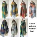 ふんわり ふわふわ もこもこ ボリューム マフラー 起毛 あったか チェック 柄 シャギー ストール 大判 ロング ウール レディース フリンジ 長め 秋 冬 秋冬 厚手 防寒 大判ストール かわいい ボーダー ストライプ  ウールストール  ひざ掛け メンズ ロングマフラー