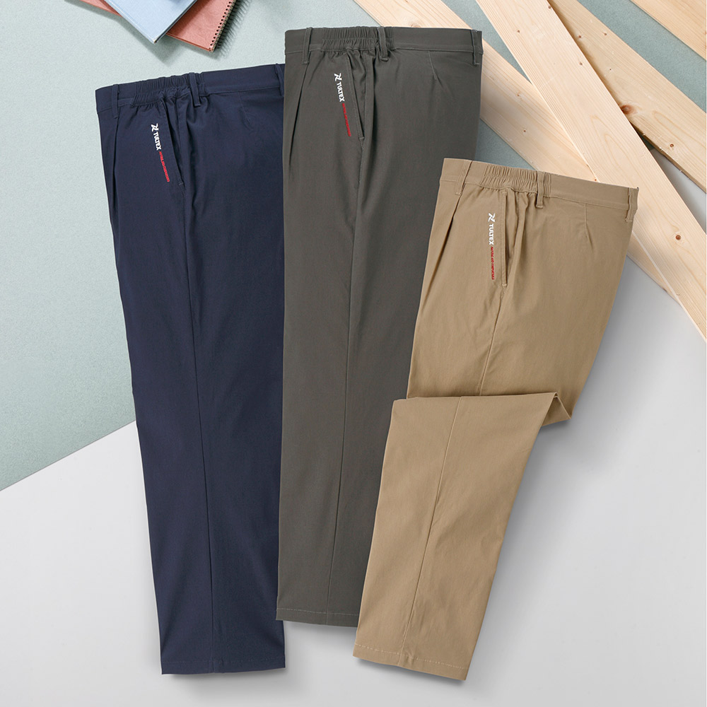 刺繍入りストレッチ カラーパンツ3色組