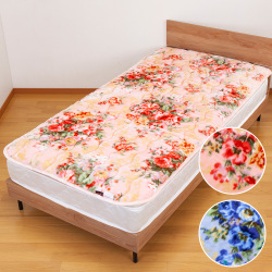 テイジン 花柄 あったか敷きパッド 2色組 シングル