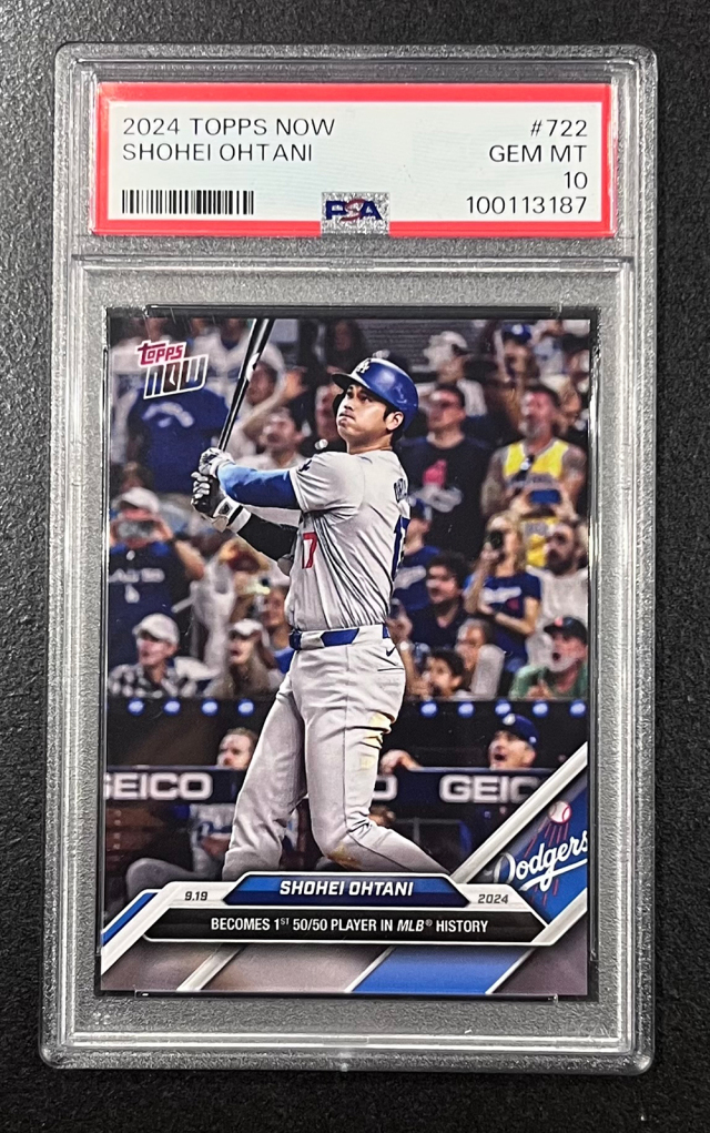 大谷翔平 ランク10 大谷翔平 PSAランク10 米国 Topps社 プレミアムカードコレクション 額装