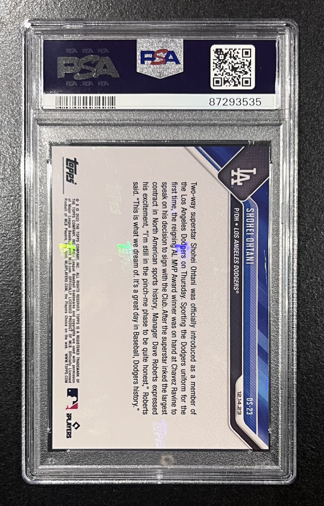 大谷翔平 PSAランク10 米国 Topps社 プレミアムカードコレクション 額装