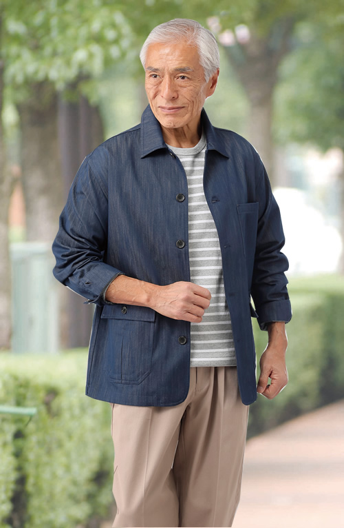 ピエルッチ デニムカバーオールジャケット / Pierucci