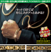 ペレバレンチノ天然ダイヤモンド極太多面カットチタン ネックレス