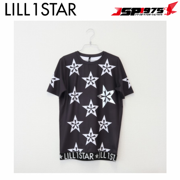 【リルワンスター】Lill one STAR メニースターズTシャツ ブラック 星トレーニングウェア 半袖 ウェア アパレル スポーツ ジム