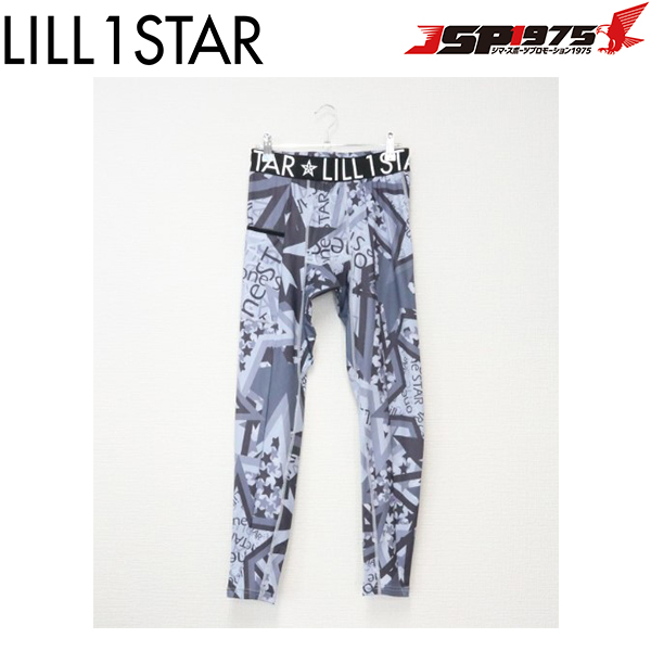 リルワンスター Lill one STAR マッスルパンツ ロング グレー トレーニングパンツ ウェア パンツ スパッツ パッチ ジム トレーニング